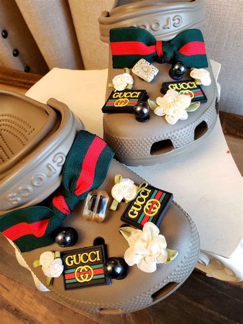 custom gucci crocs|gucci rubber shoes women.